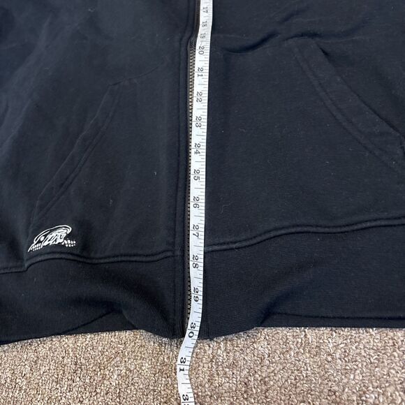 Vintage Lurking Class Full Zip Hoodie Men XL Flames + Skulls Black White - Picture 2 of 12